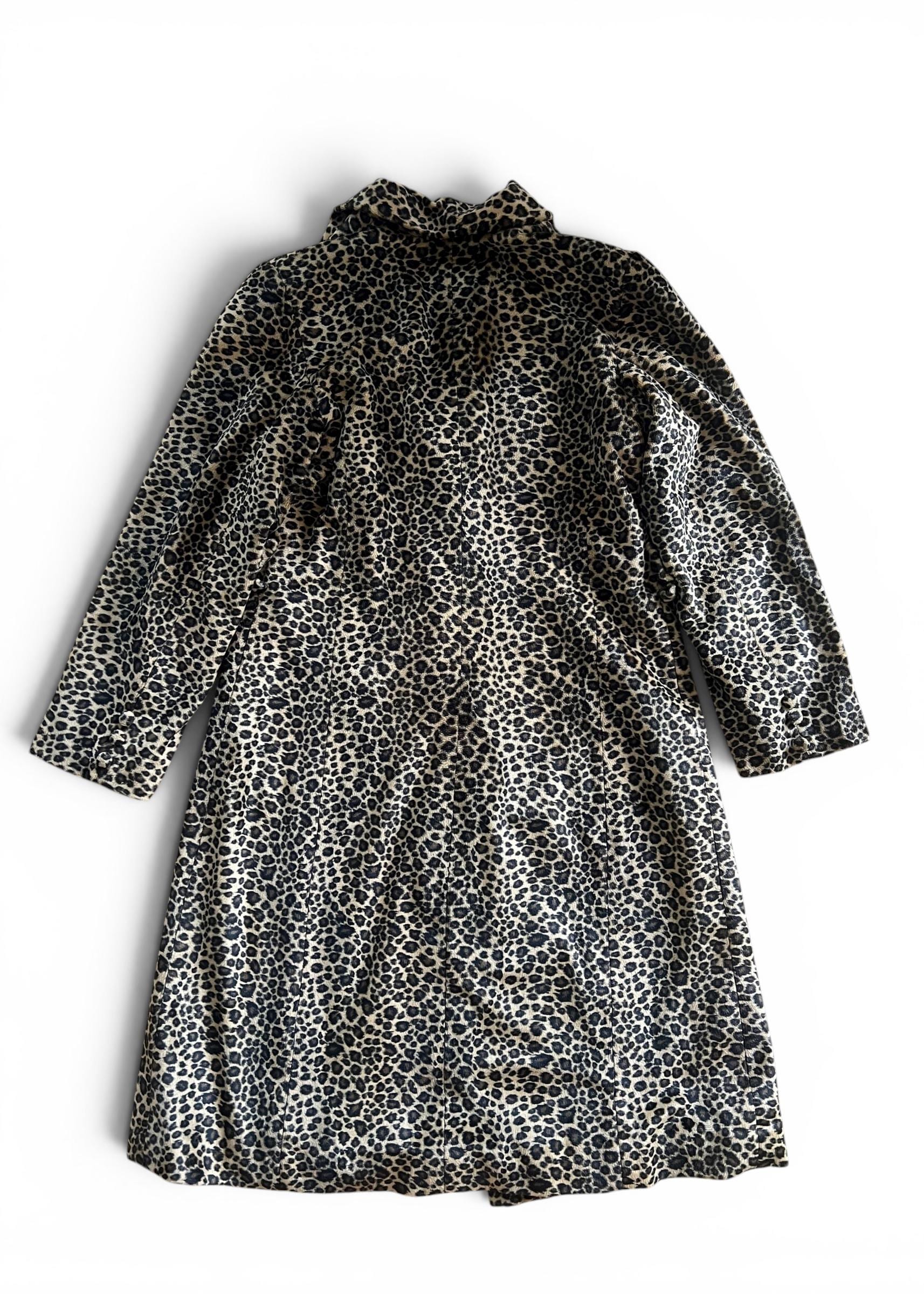 Cappotto Vintage Leopardato in Tessuto Peloso