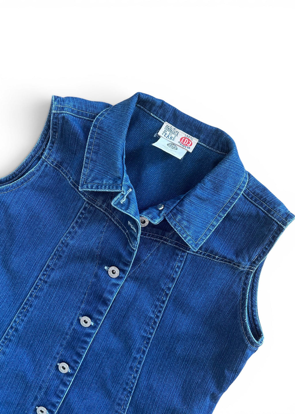 Mini Abito Vintage Y2K in Denim Blu