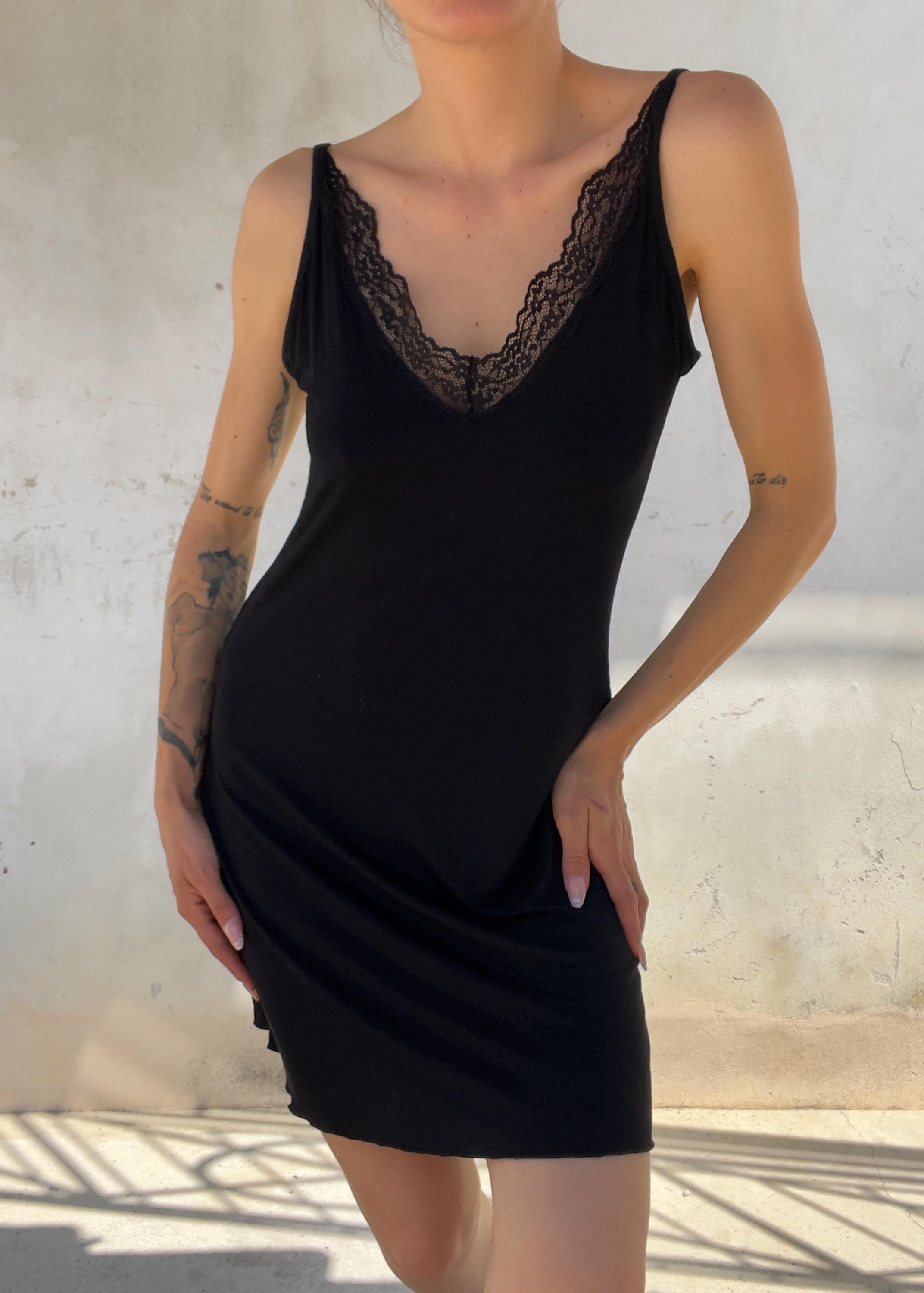 Abito Sottoveste Vintage Denny Rose Nero