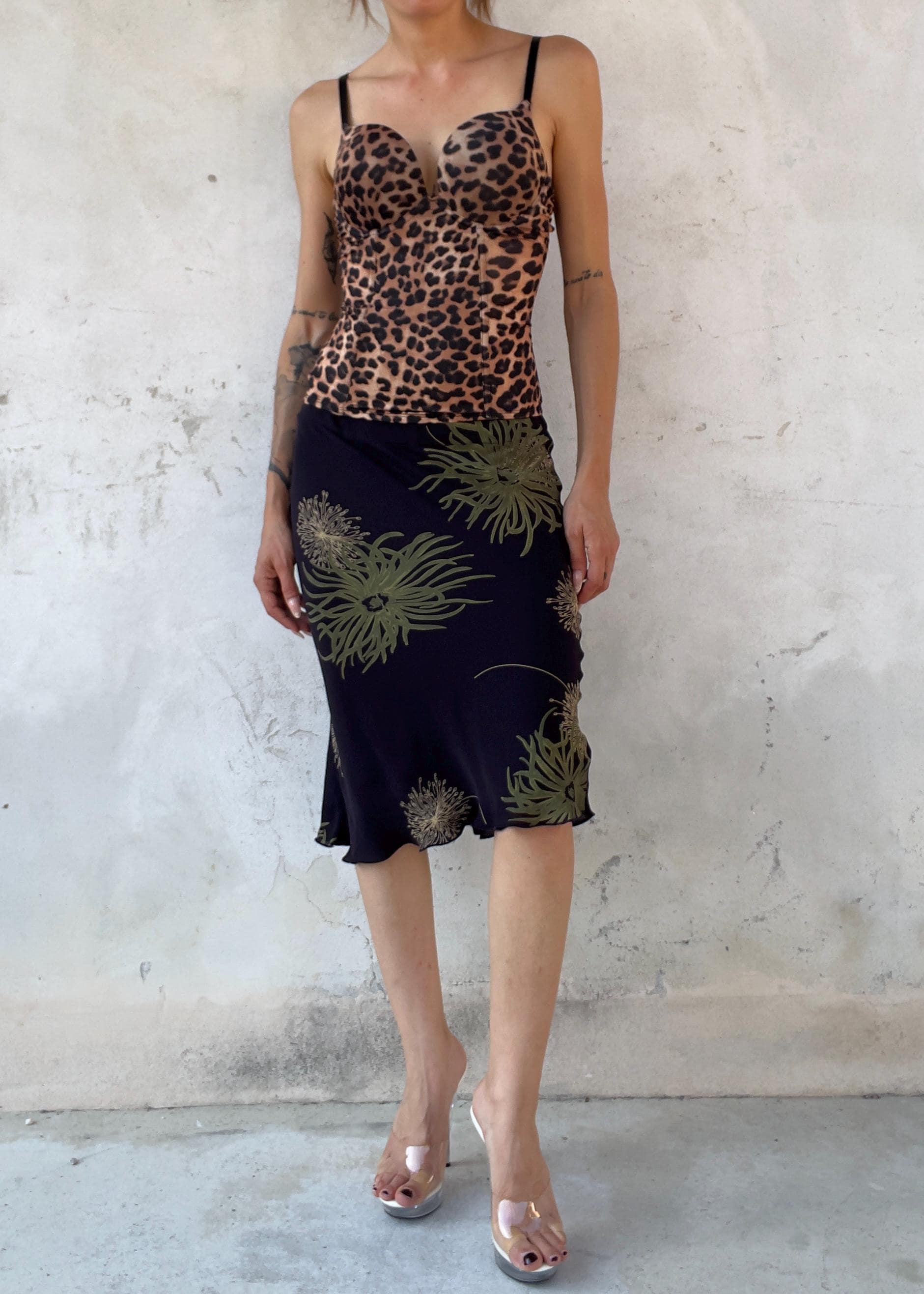 Top Corsetto Vintage Y2K Leopardato