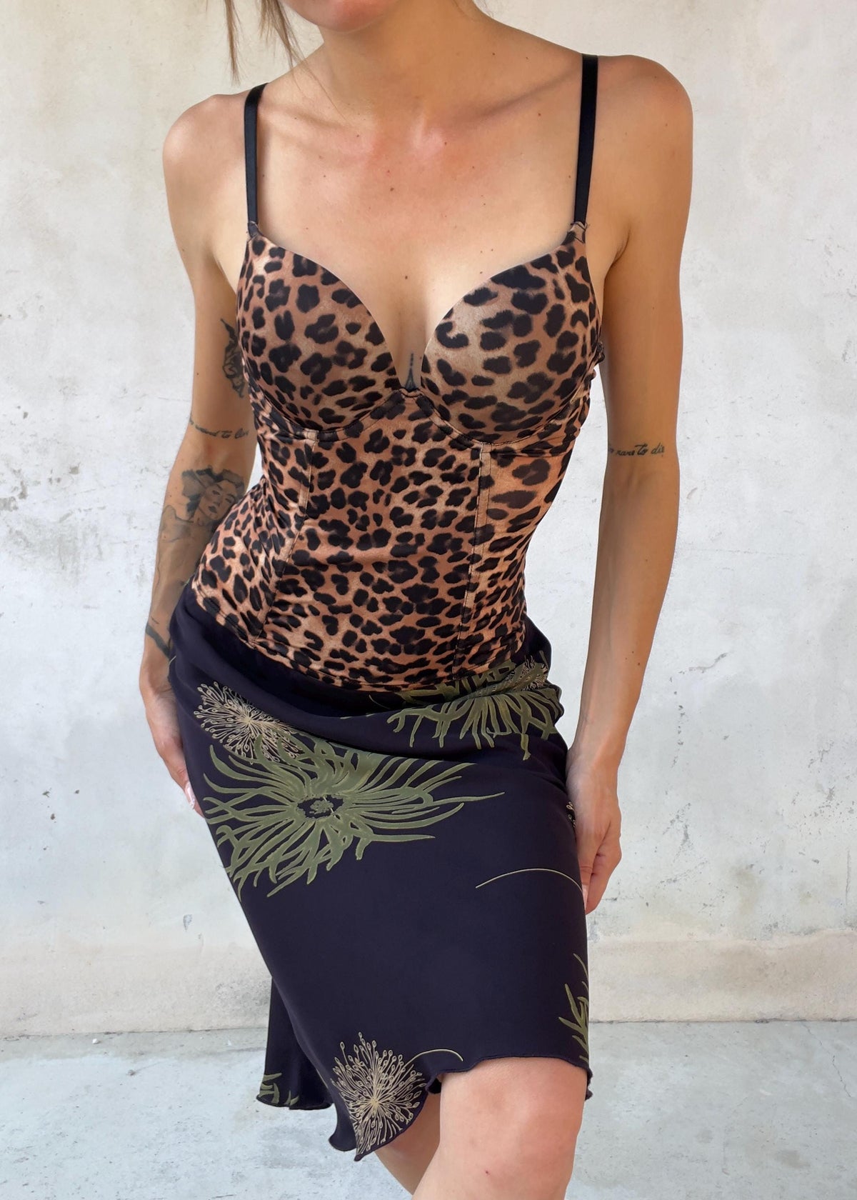 Top Corsetto Vintage Y2K Leopardato
