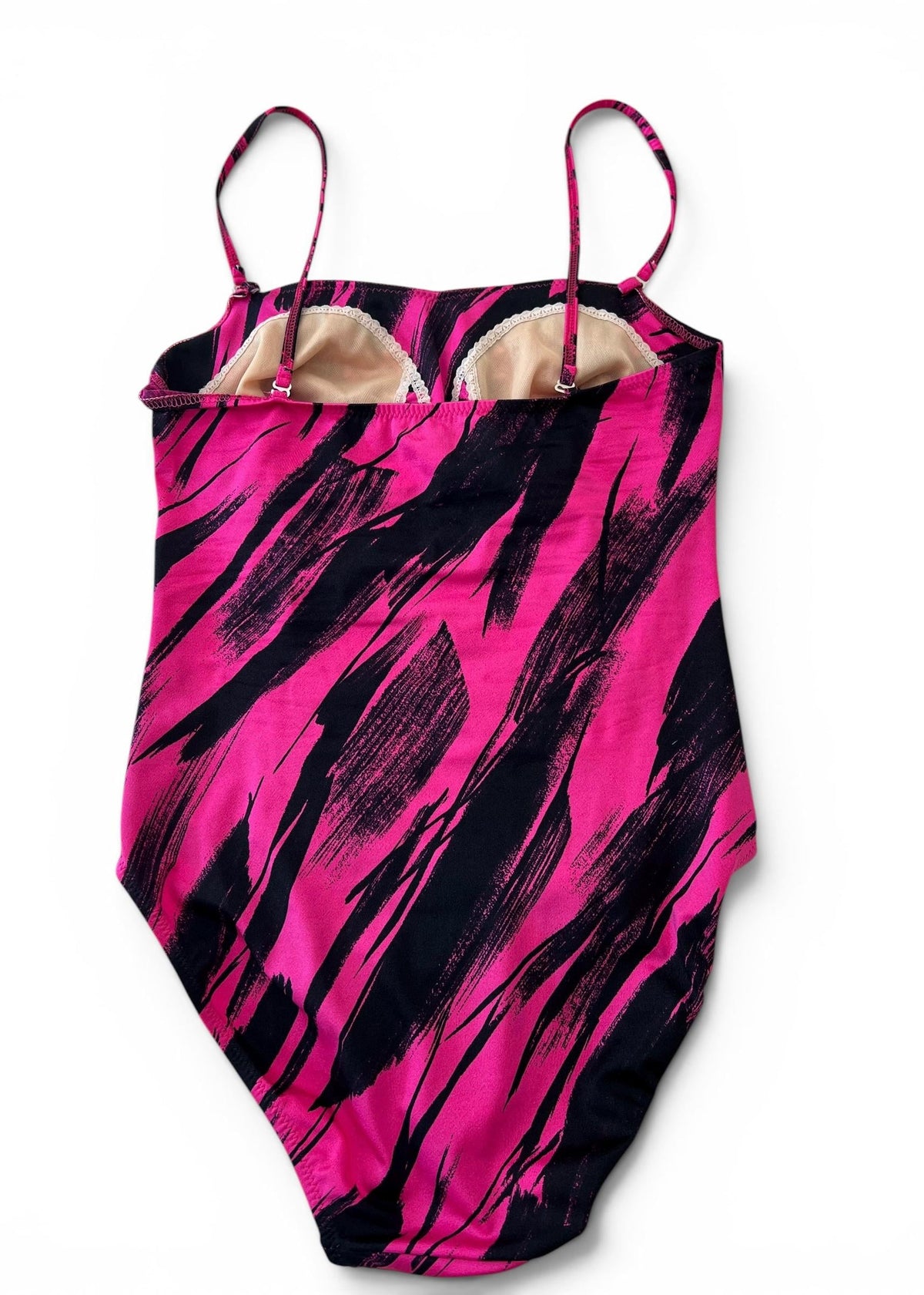 Costume Intero Vintage Y2K Fucsia e Nero
