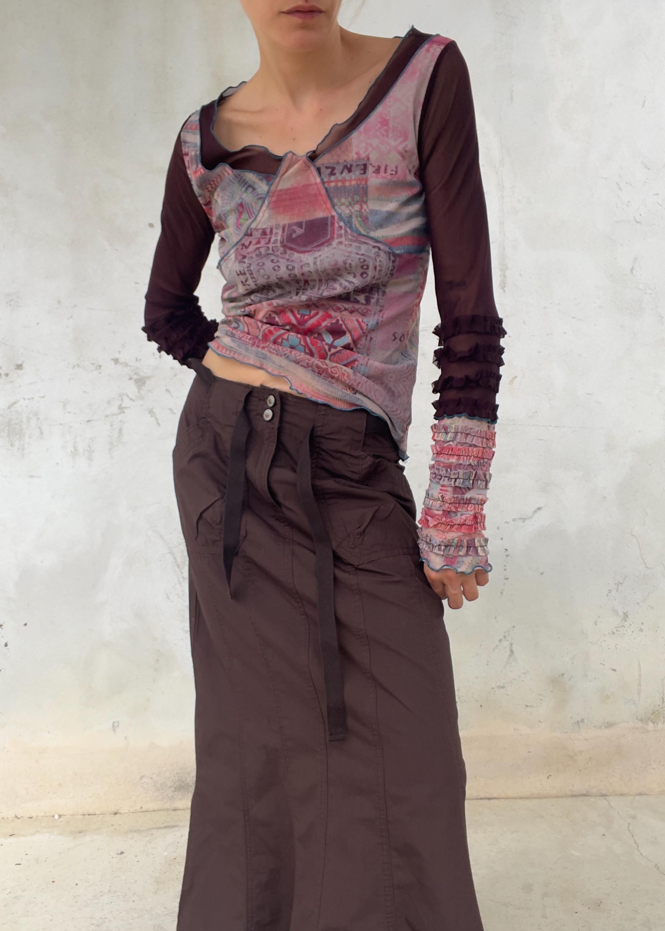 Gonna Cargo Vintage Y2K Marrone