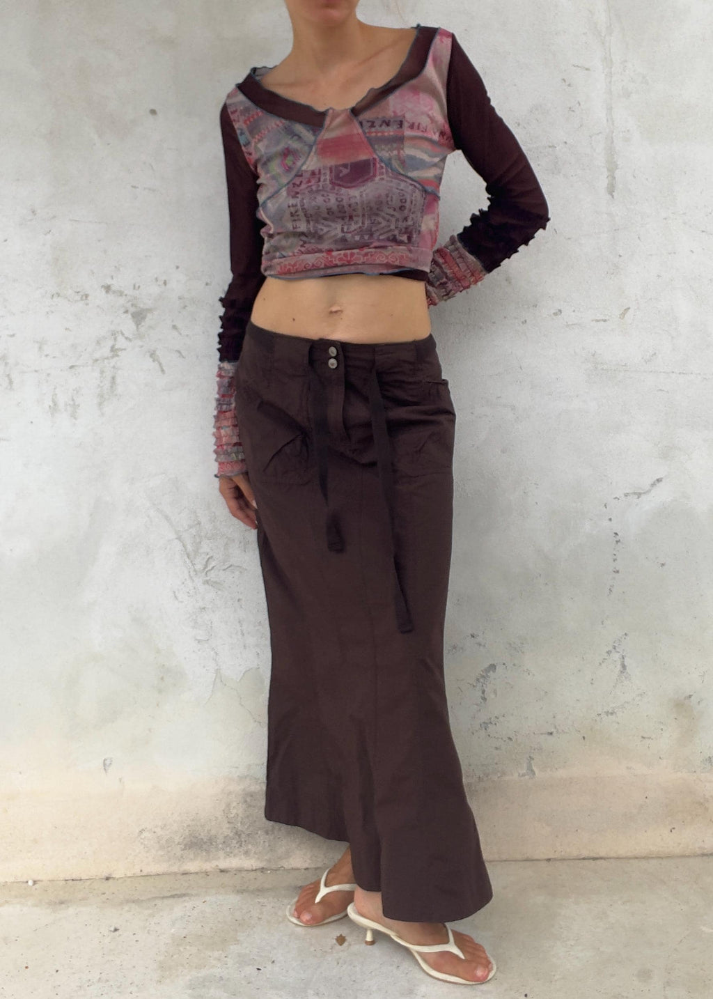 Gonna Cargo Vintage Y2K Marrone