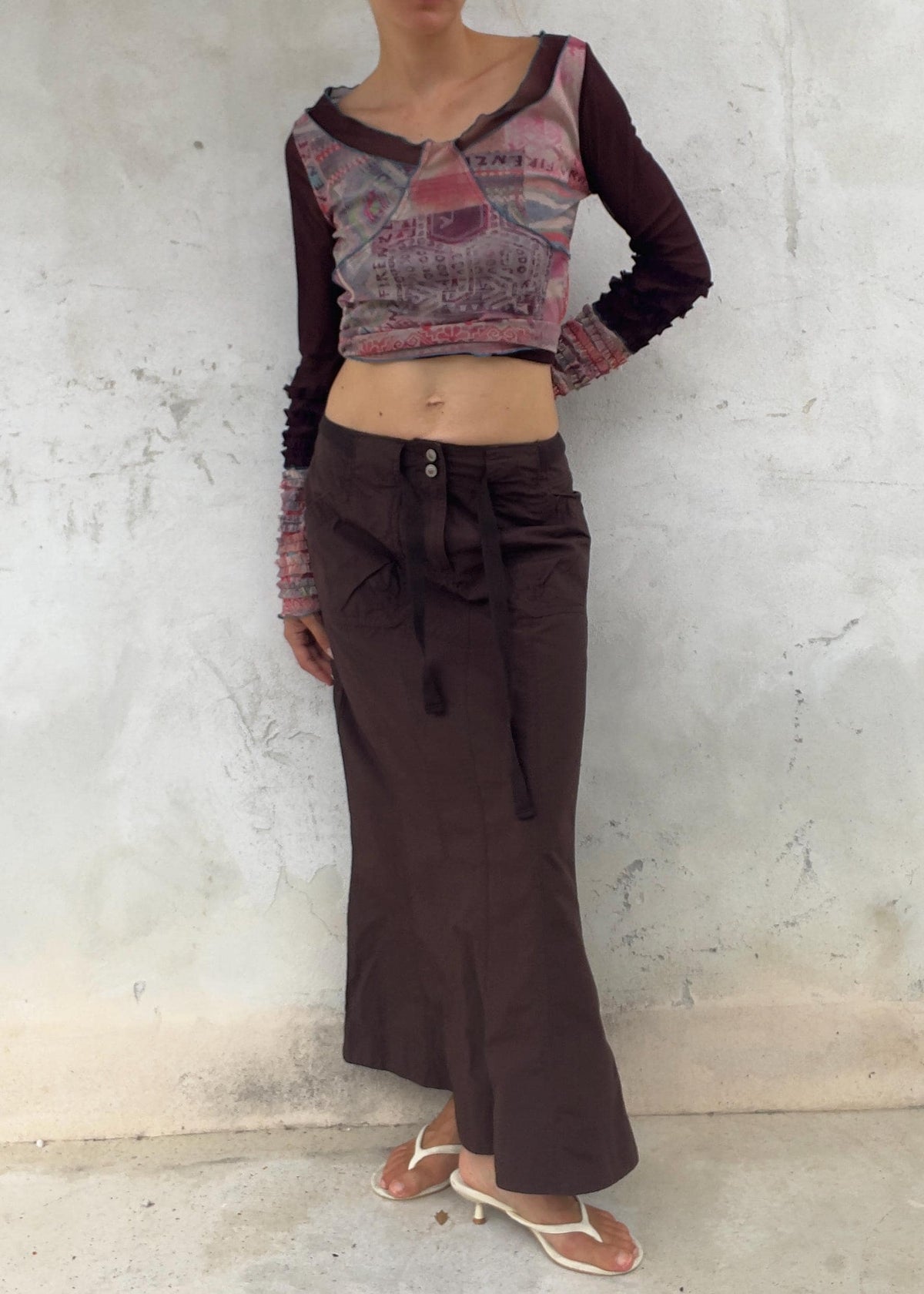 Gonna Cargo Vintage Y2K Marrone