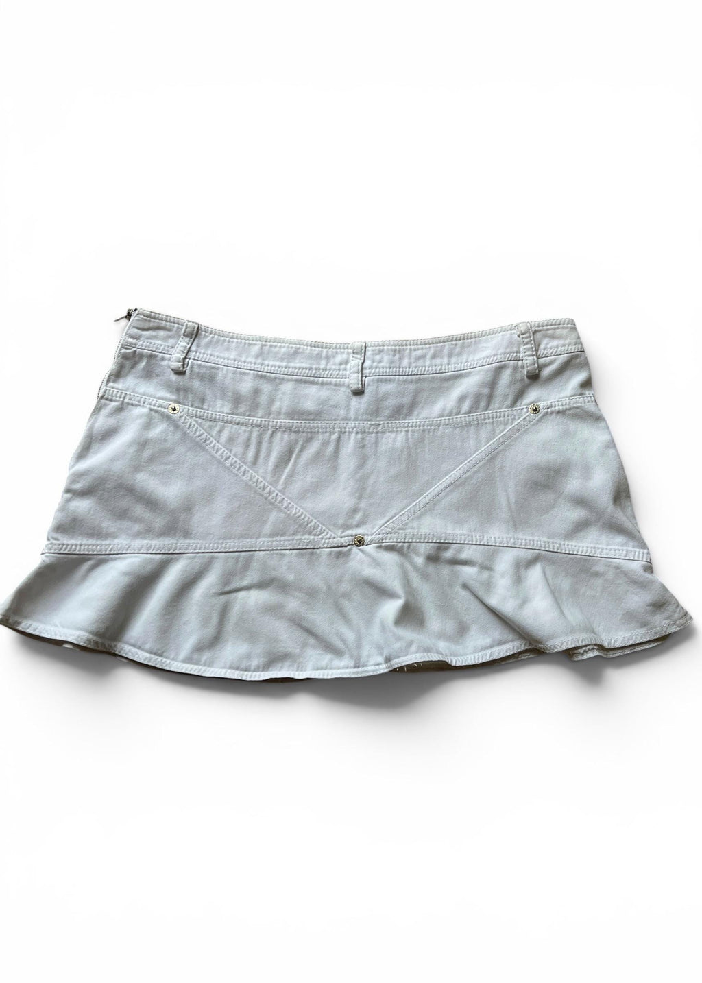 Minigonna Bianca Vintage Y2K Denim
