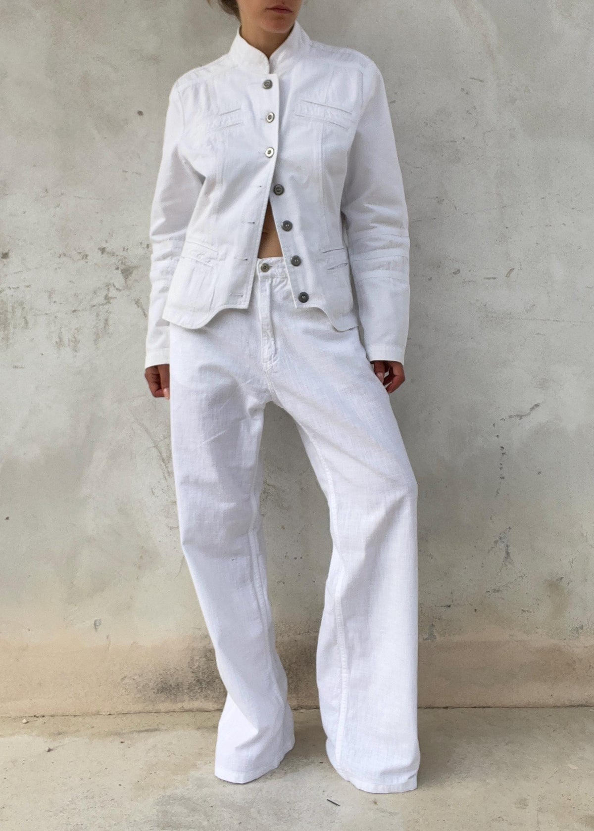 Giacca Vintage Bianca 100% Cotone