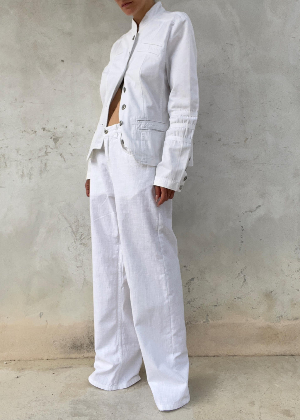 Giacca Vintage Bianca 100% Cotone