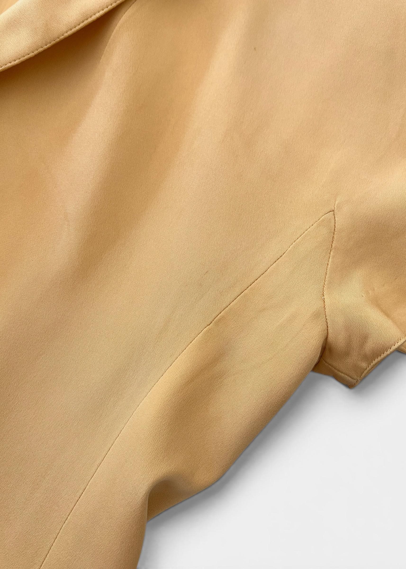 Giacca Vintage 100% Seta Giallo Made in Italy