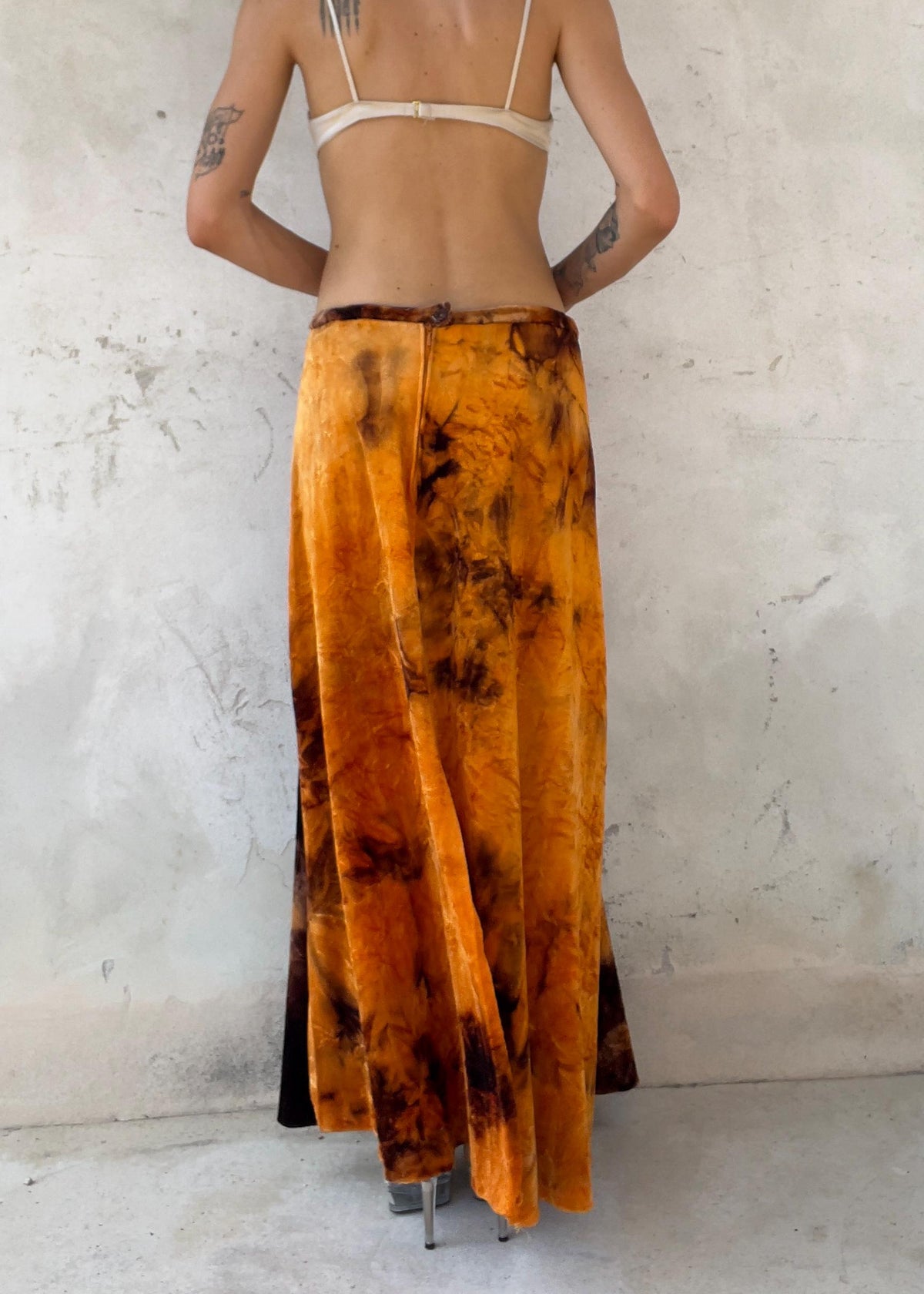 Gonna Lunga Vintage Tie Dye in Velluto 73