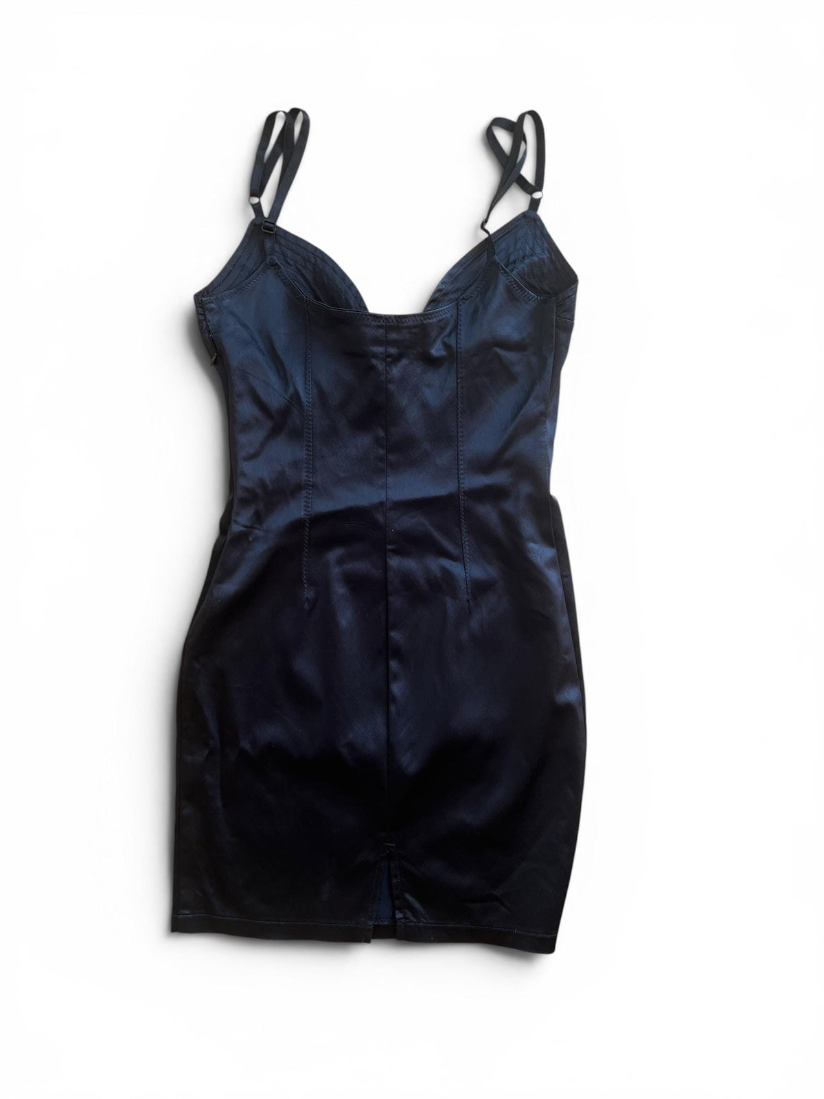 Mini Abito Vintage Y2K Nero Satin