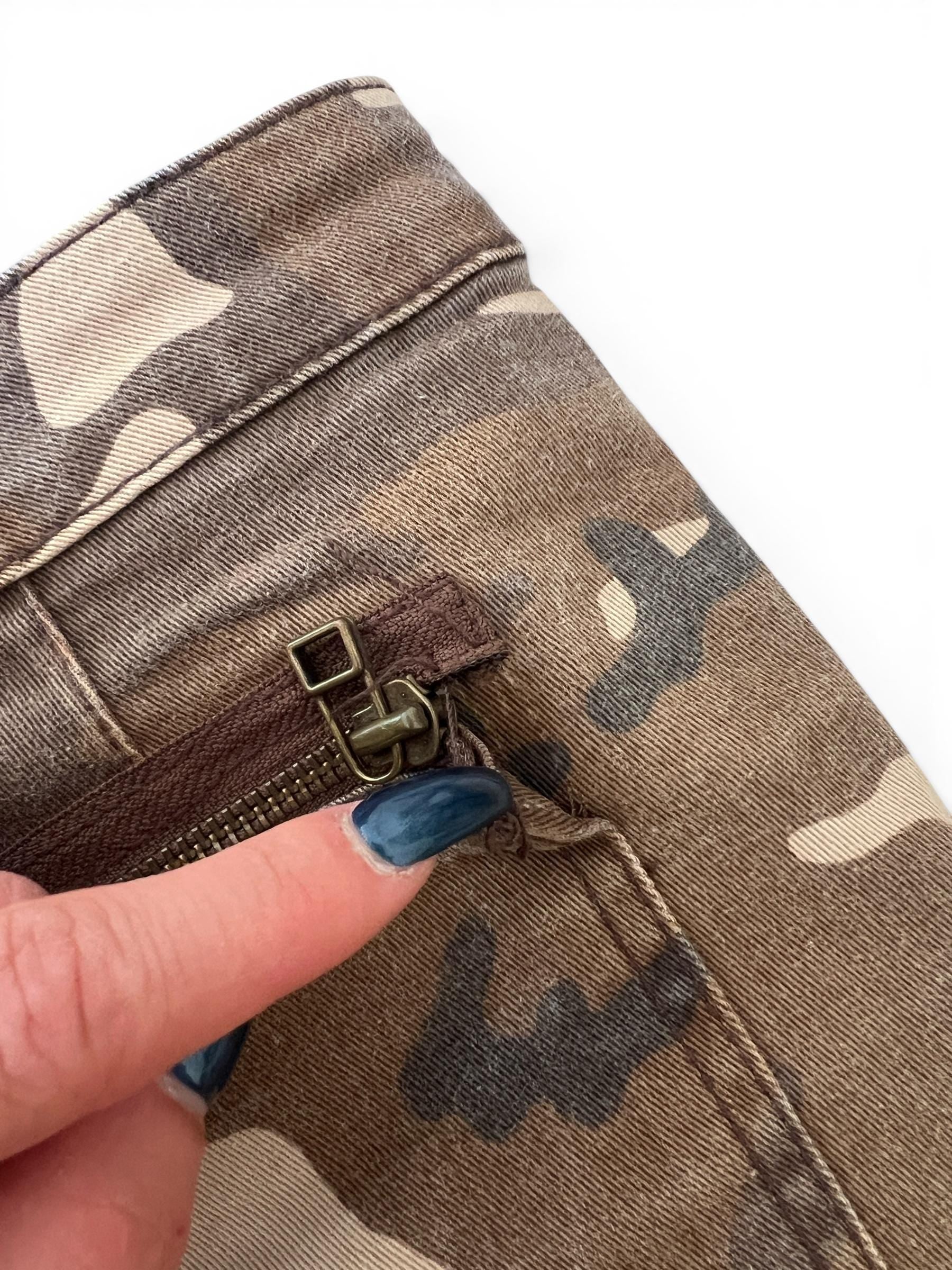 Minigonna Vintage Y2K Camouflage Low Rise