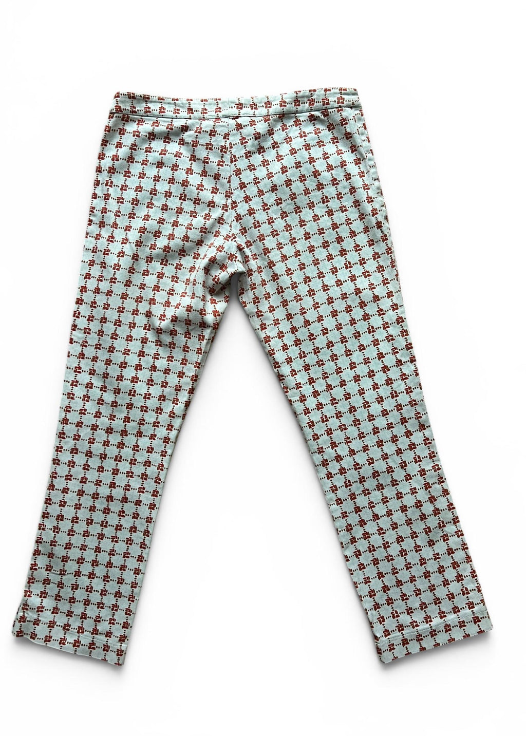 Pantaloni Vintage Y2K Vita Bassa Stampa Geometrica