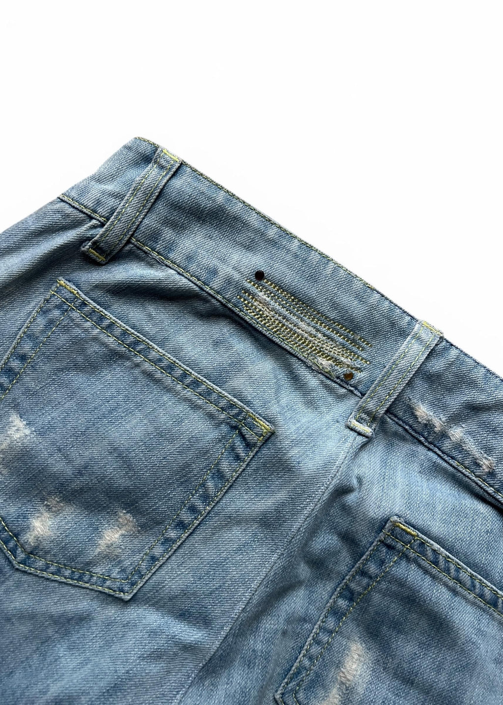 Jeans Capri Vintage Y2K Vita Bassa con Strass