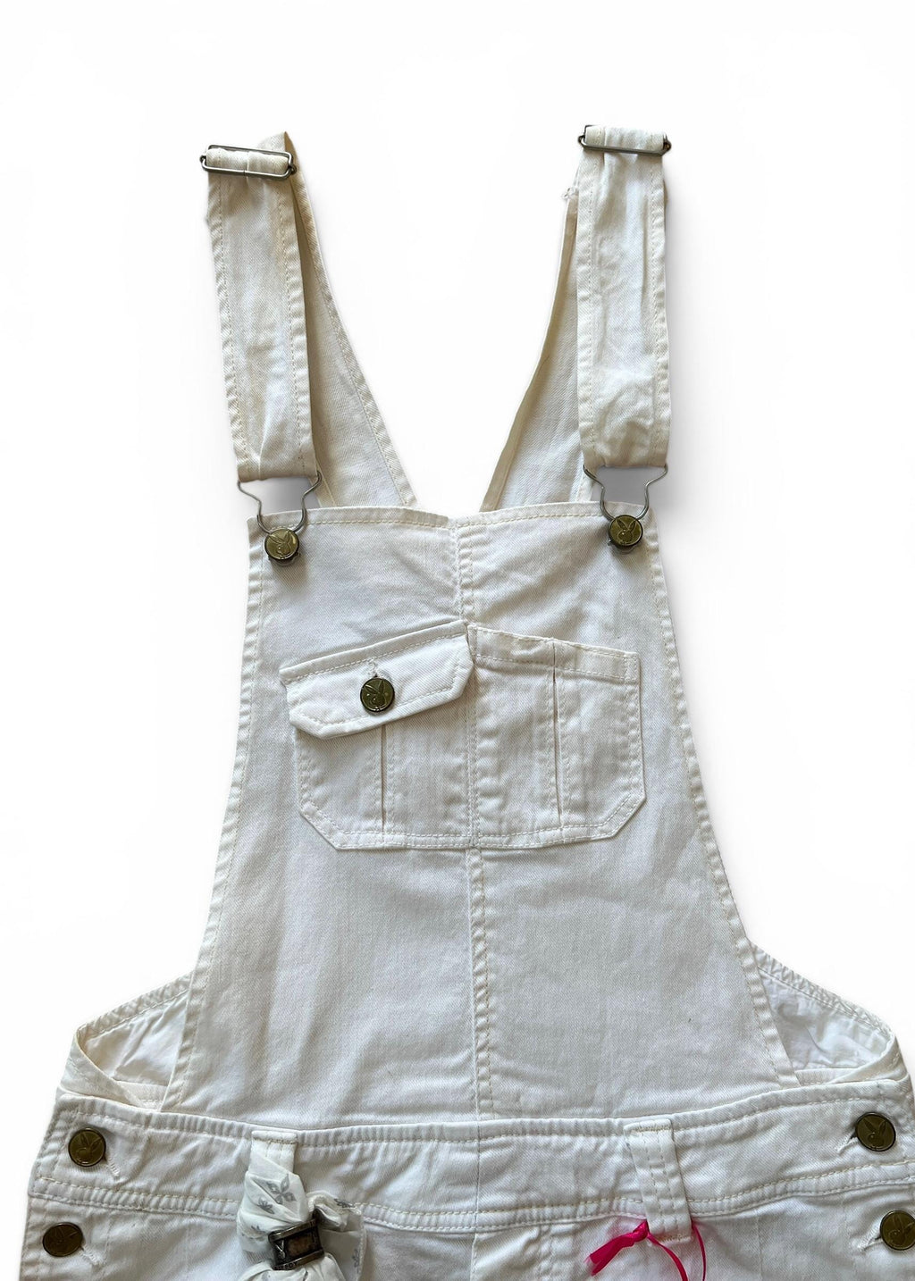 Salopette Shorts Vintage Y2K Playboy Bianca