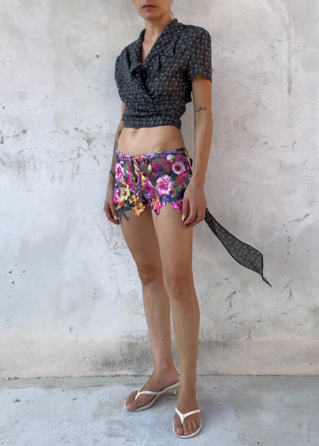 Top Crop Vintage Y2K Trasparente a Portafoglio