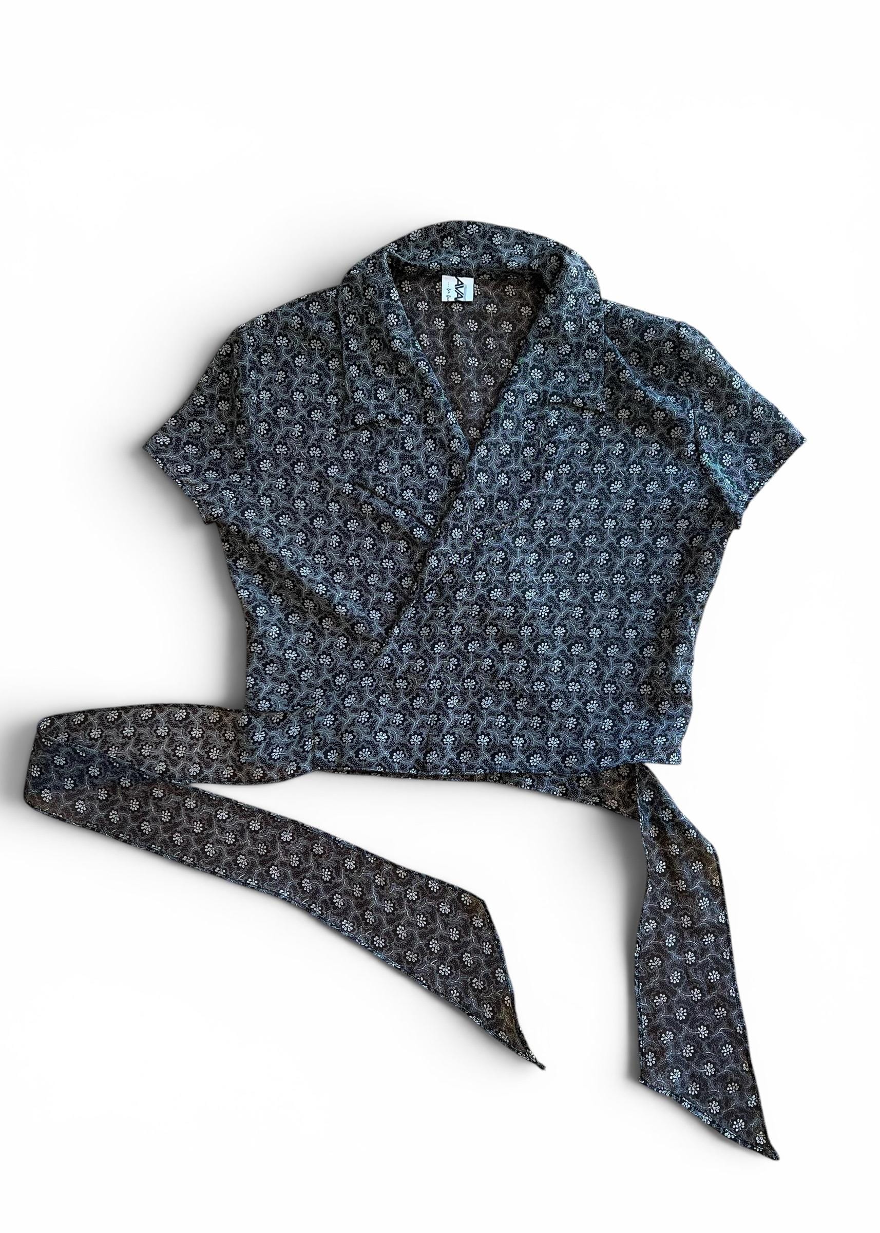 Top Crop Vintage Y2K Trasparente a Portafoglio