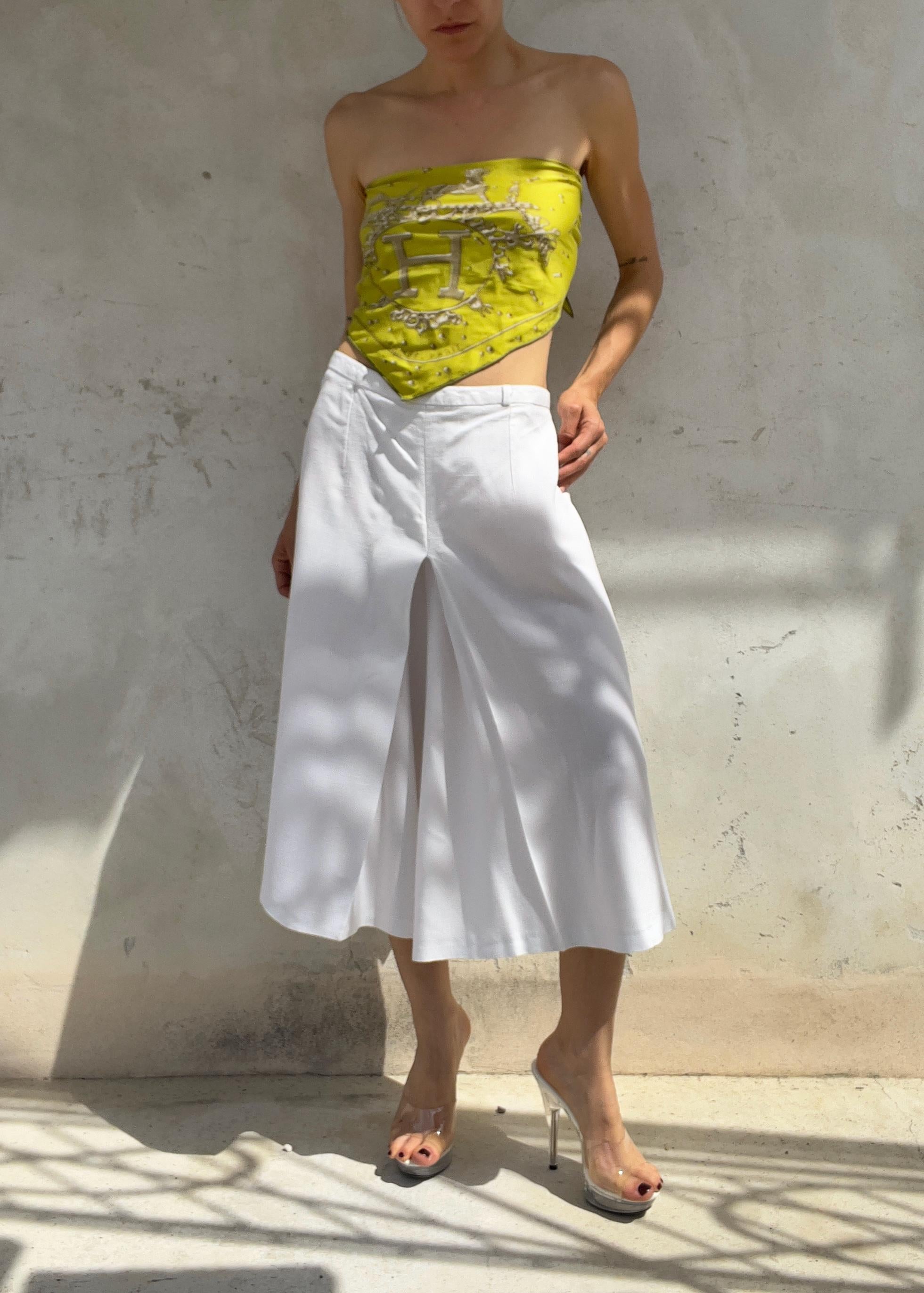 Pantaloni Culotte Vintage Bianca