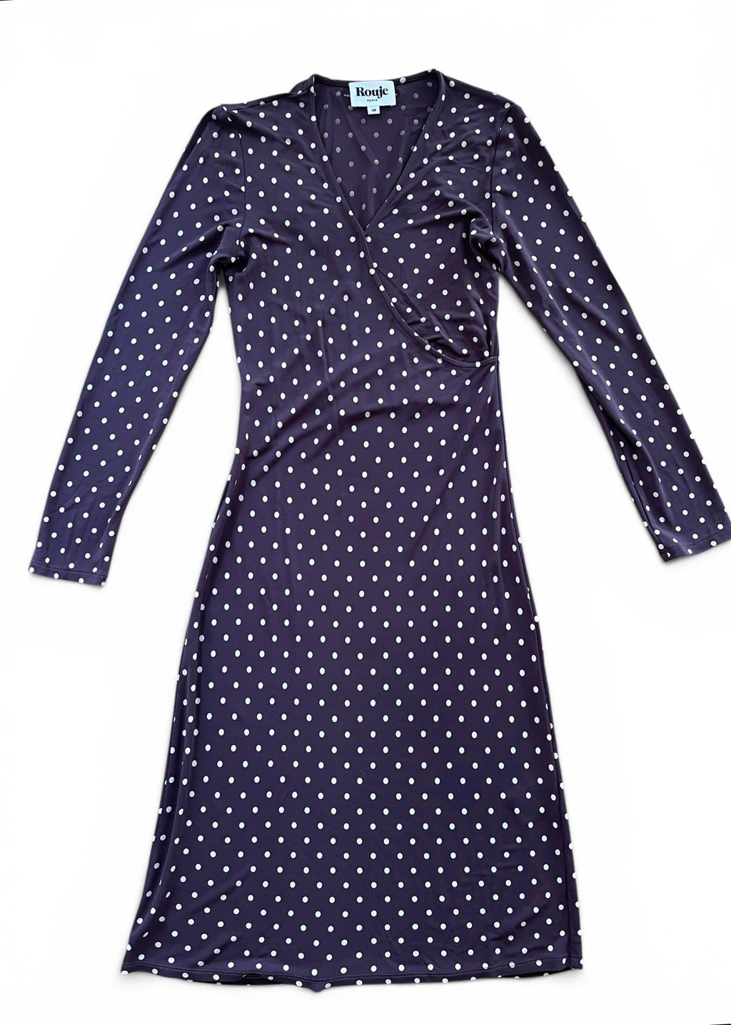 Abito Vintage Y2K a Pois Marrone