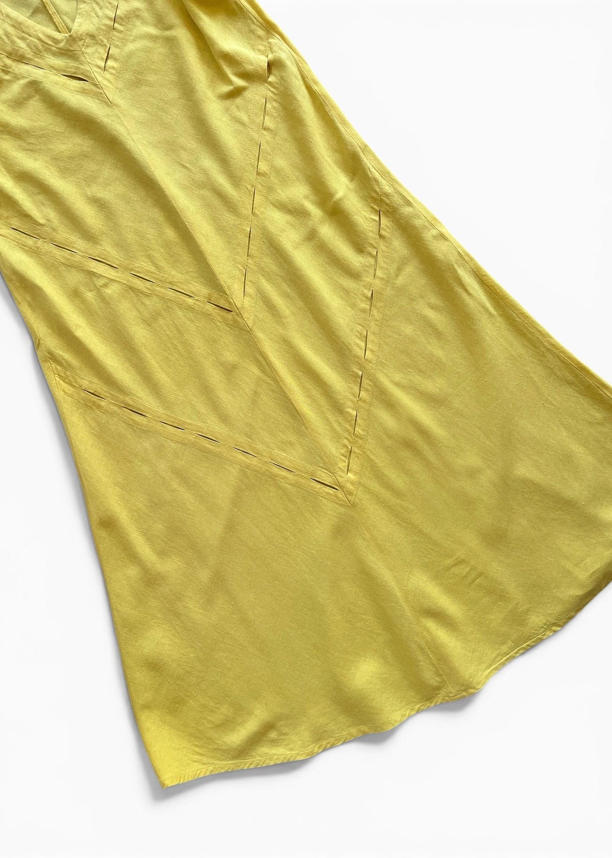 Abito Vintage in Misto Lino Giallo Limone