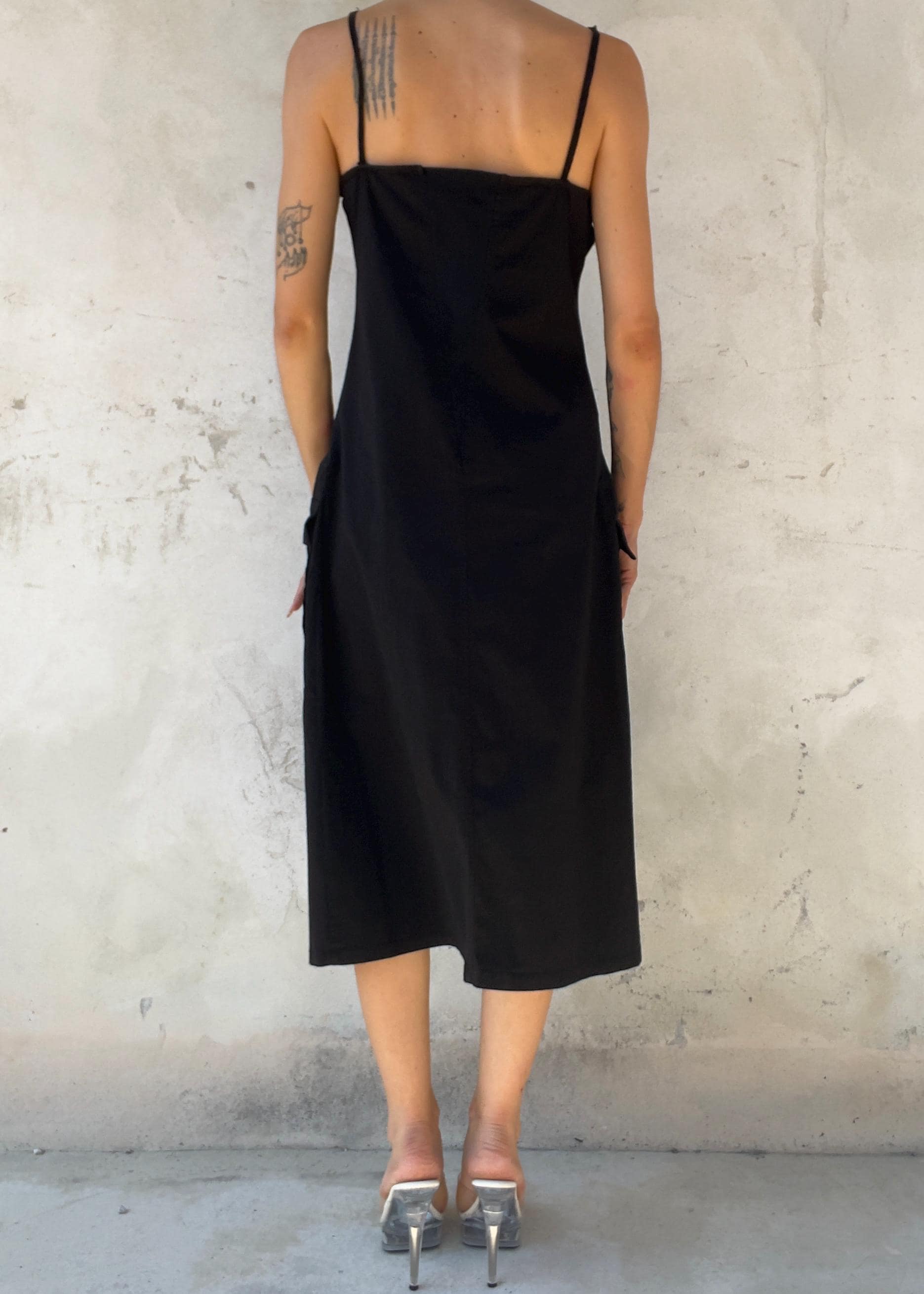 Abito Vintage Y2K Nero Utility