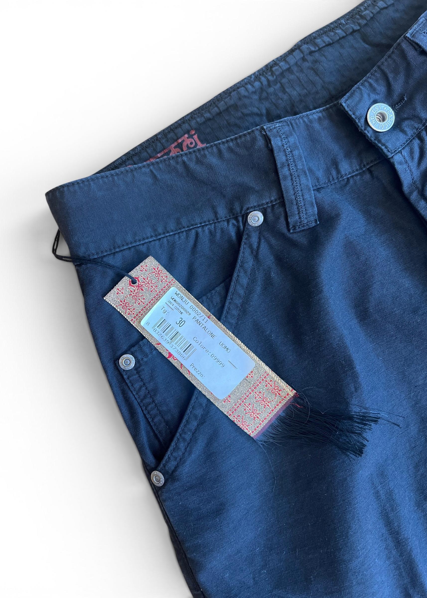 Pantaloni Casucci Vintage Y2K Neri con Ricamo Orientale