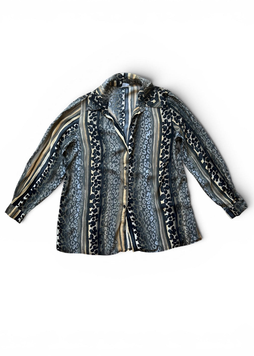 Camicia Vintage Anni 90 Animalier a Righe