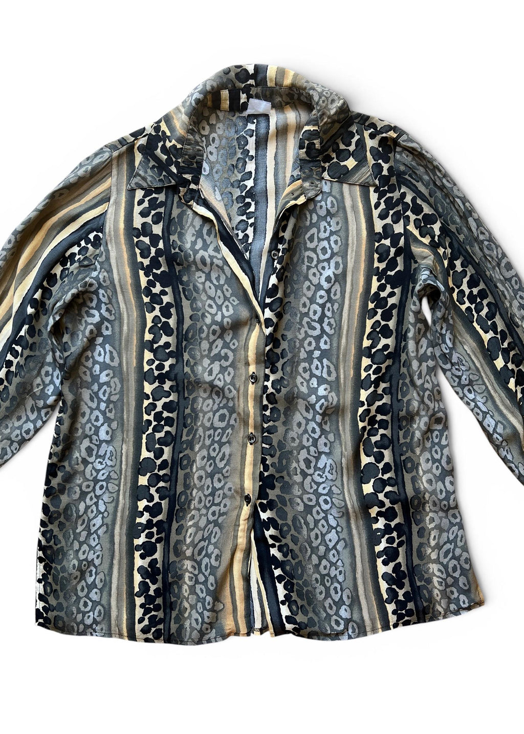 Camicia Vintage Anni 90 Animalier a Righe