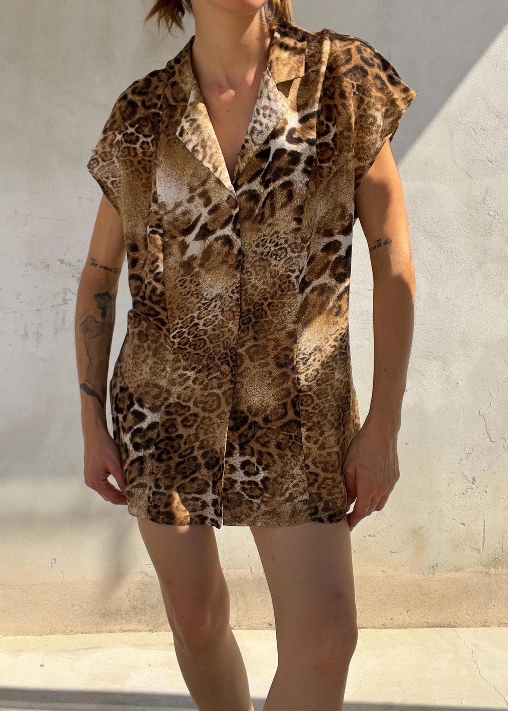 Camicia Vintage Anni 90 Leopardata