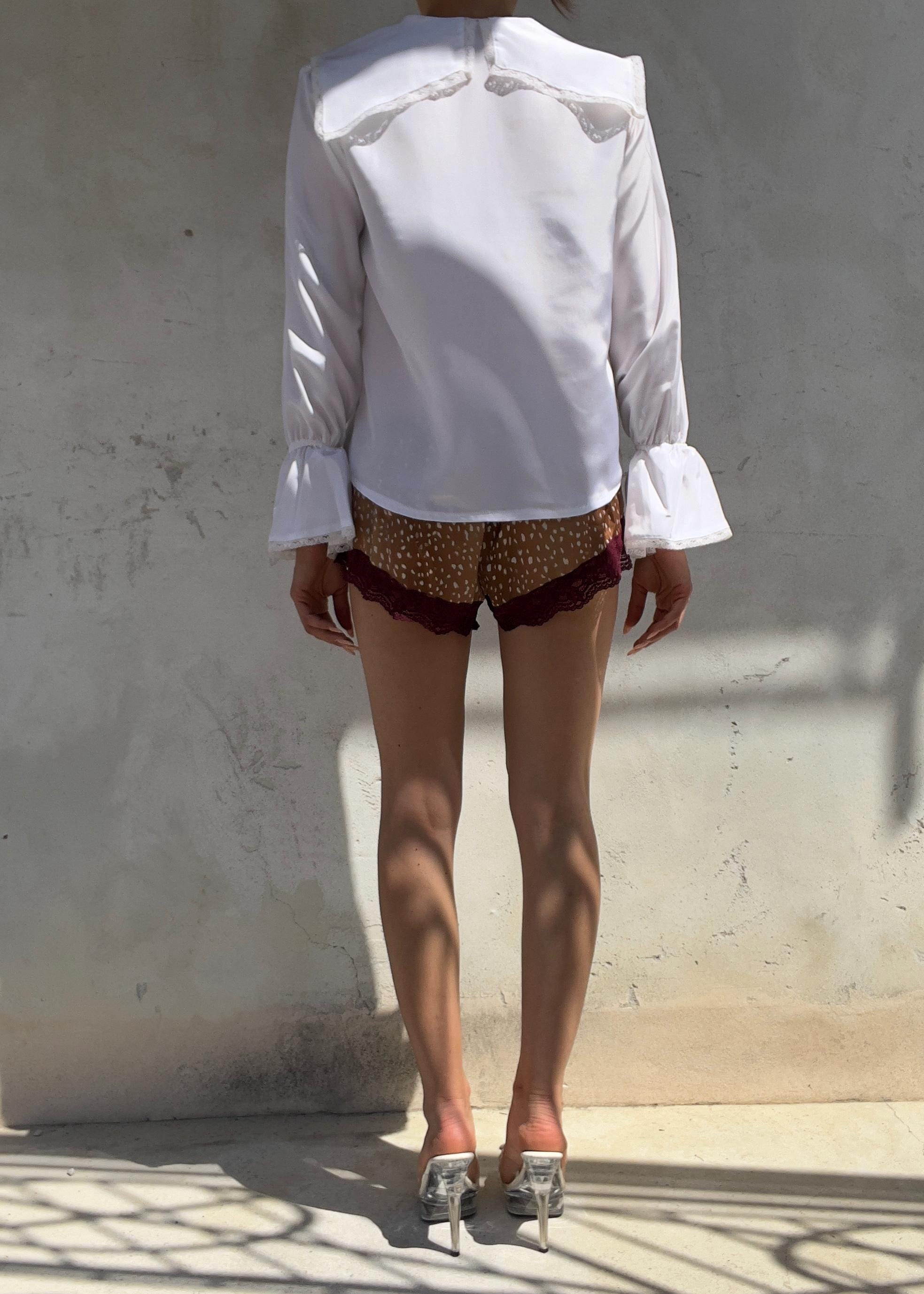 Camicia Vintage Bianca Deadstock con Maxi Colletto Sailor