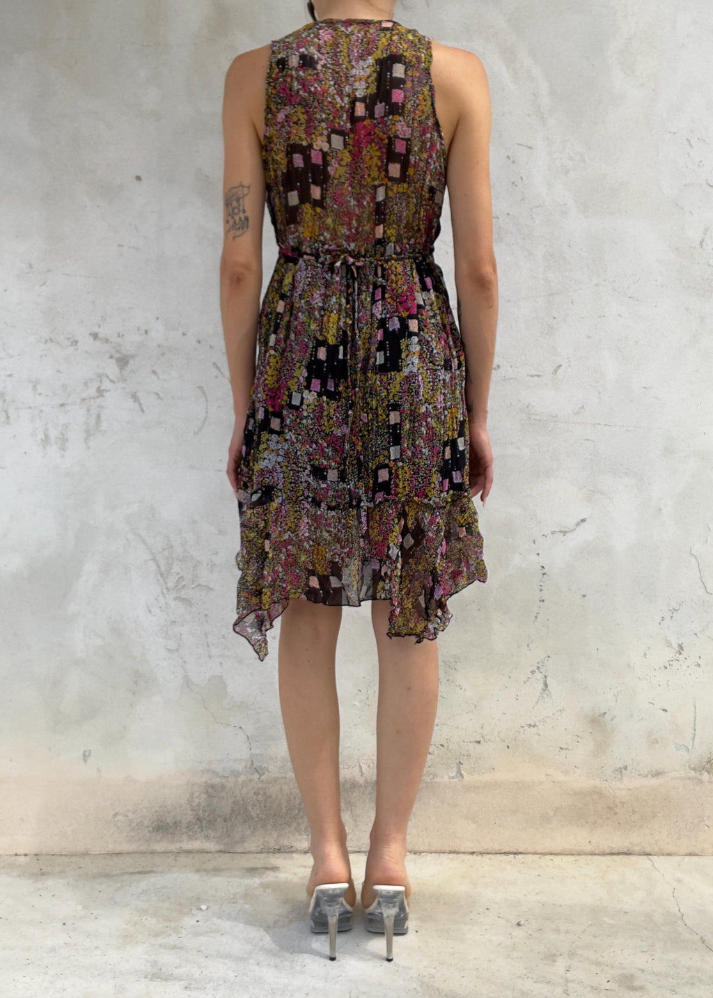 Abito Vintage Y2K in Chiffon Floreale