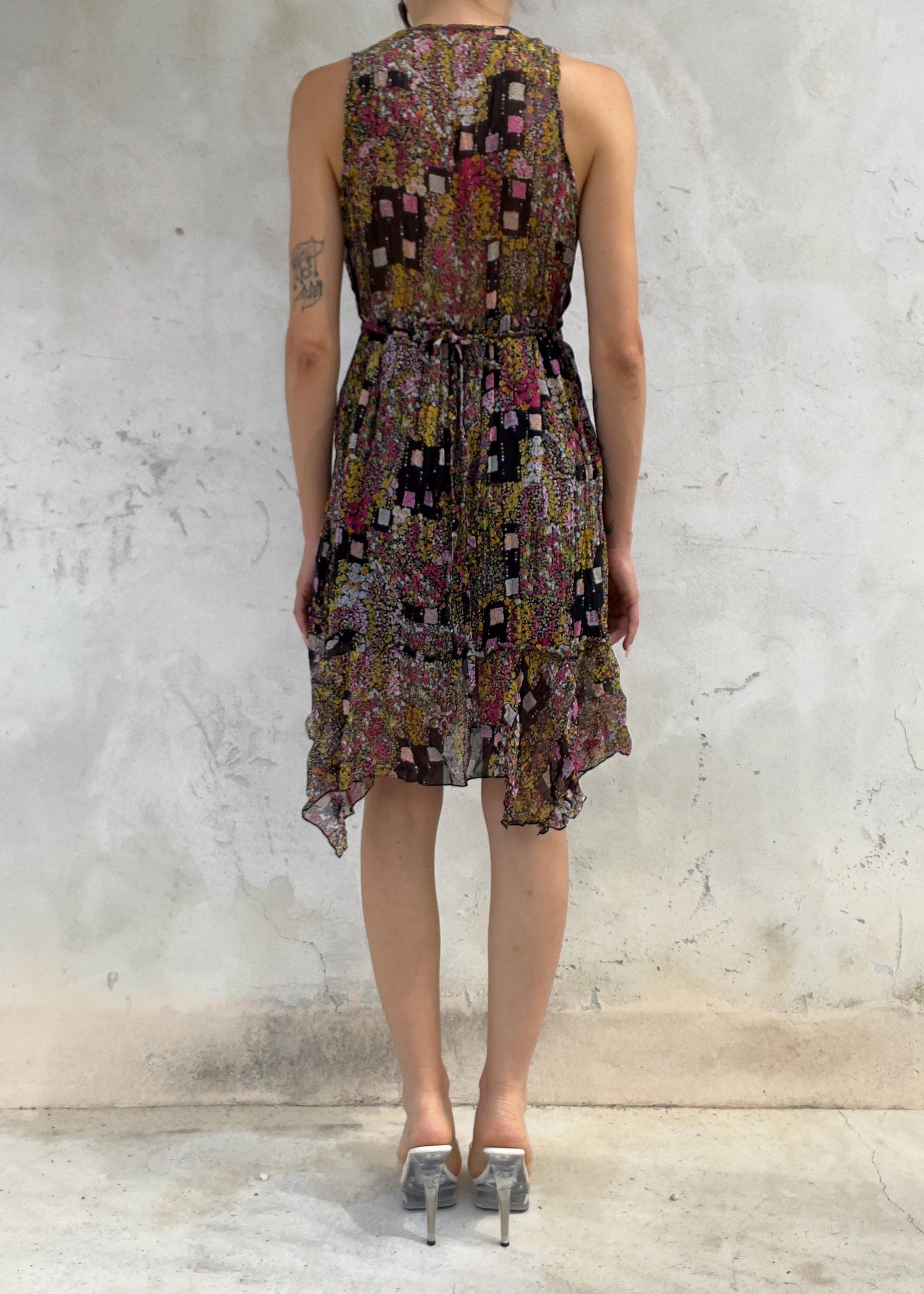 Abito Vintage Y2K in Chiffon Floreale