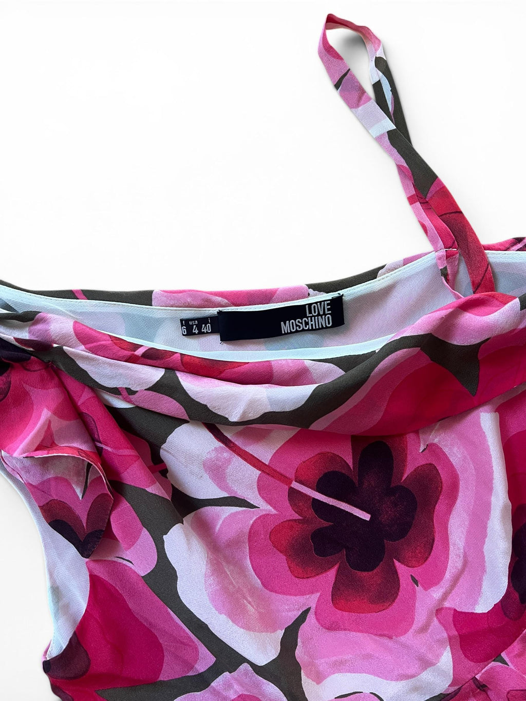 Abito Love Moschino in Seta Rosa