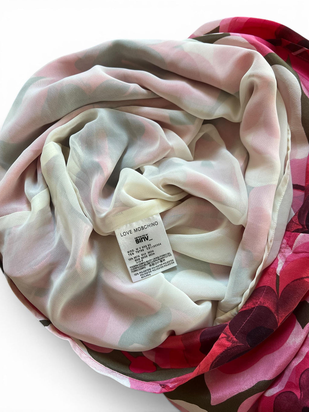 Abito Love Moschino in Seta Rosa