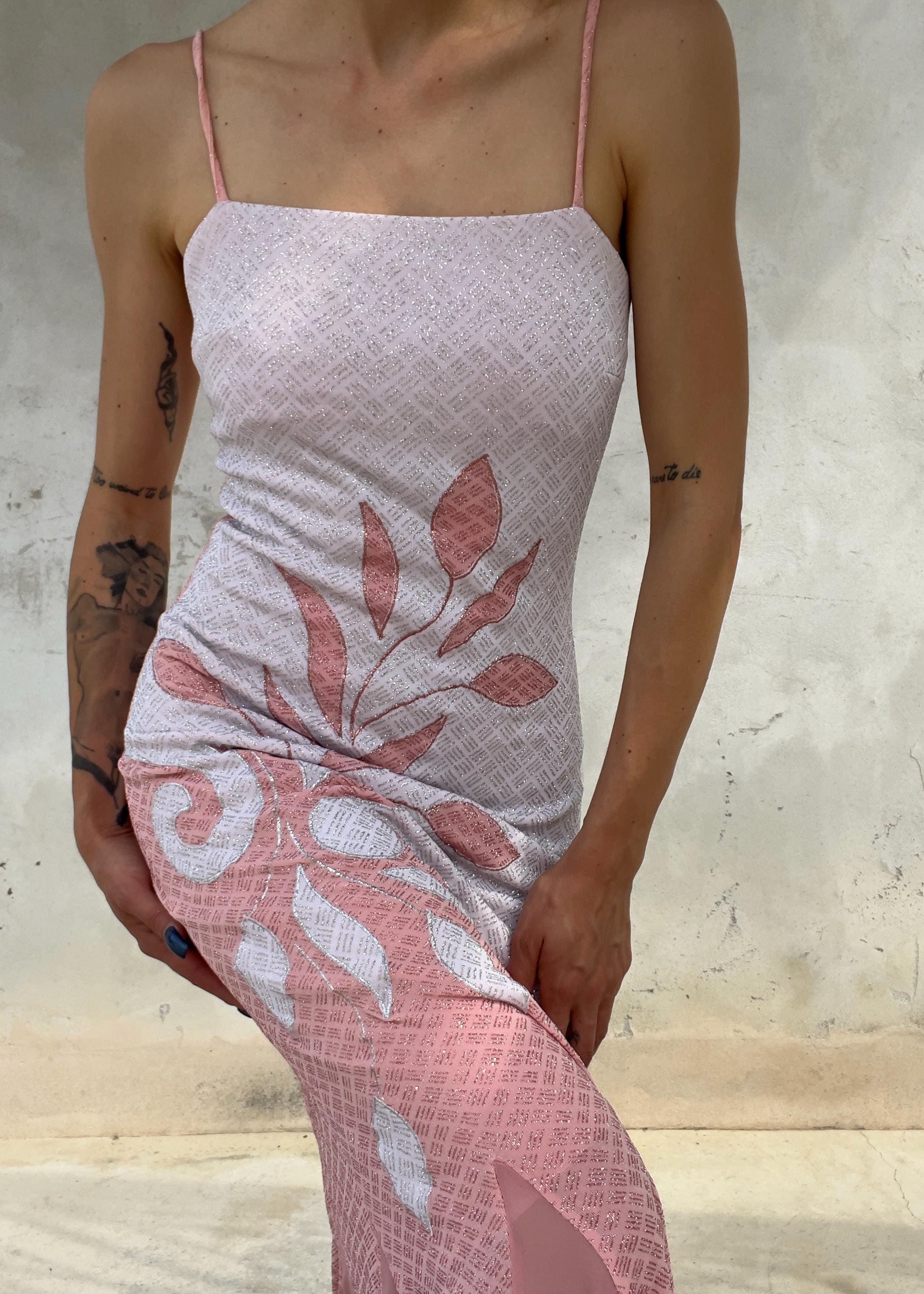 Abito Vintage Y2K Rosa in Lurex