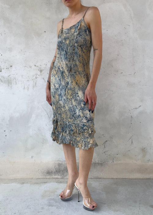 Abito Slip Vintage Anni 90 Boho Floreale