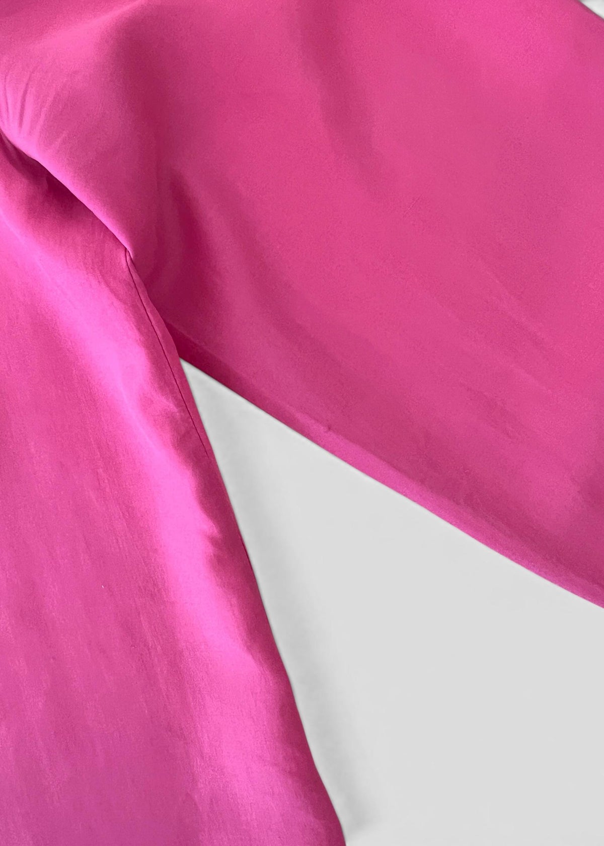 Camicia Vintage Rosa Fucsia in Pura Seta