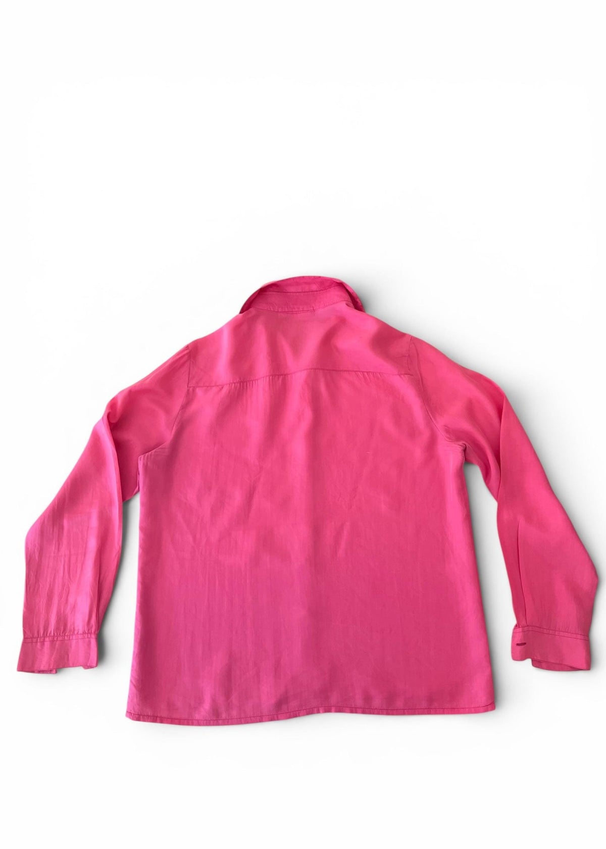 Camicia Vintage Rosa Fucsia in Pura Seta