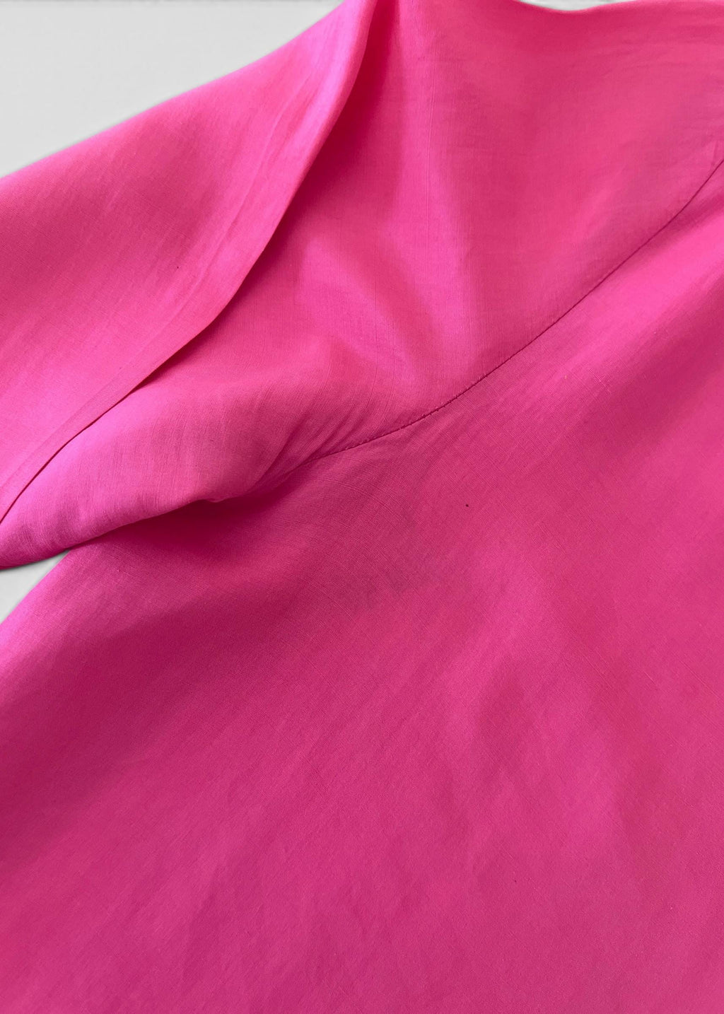 Camicia Vintage Rosa Fucsia in Pura Seta