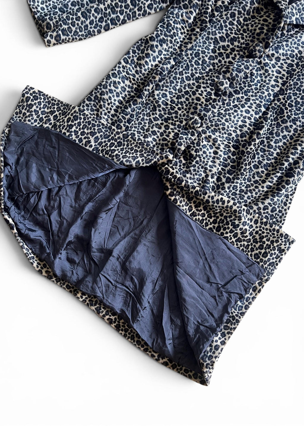 Cappotto Vintage Leopardato in Tessuto Peloso