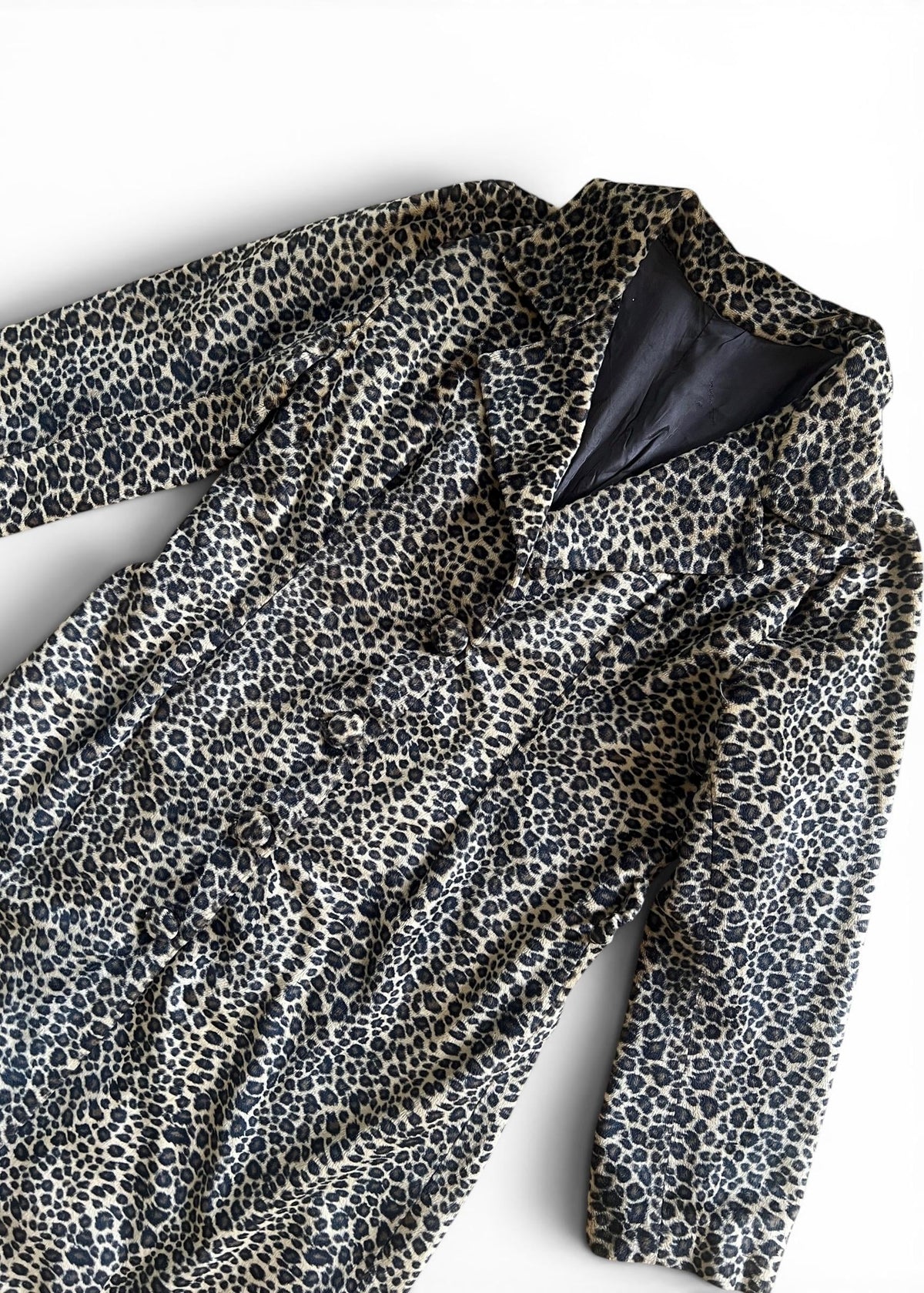 Cappotto Vintage Leopardato in Tessuto Peloso