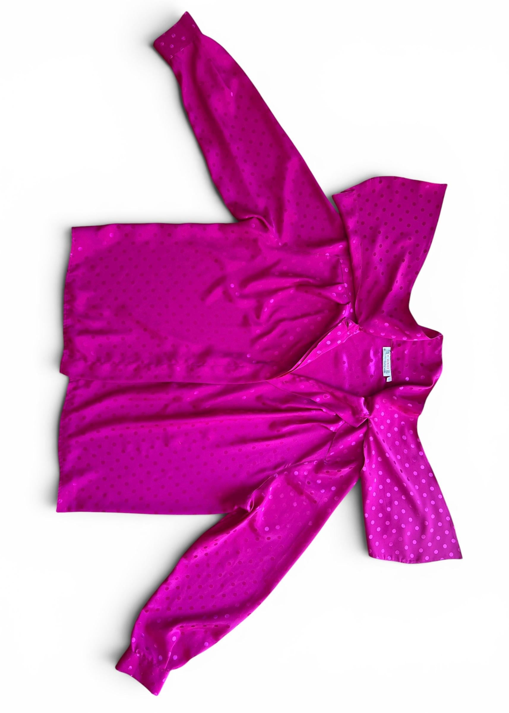 Camicia Vintage Fucsia con Fiocco