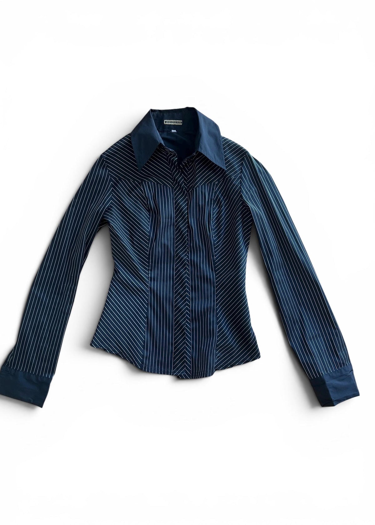 Camicia Vintage Y2K Nera Gessata