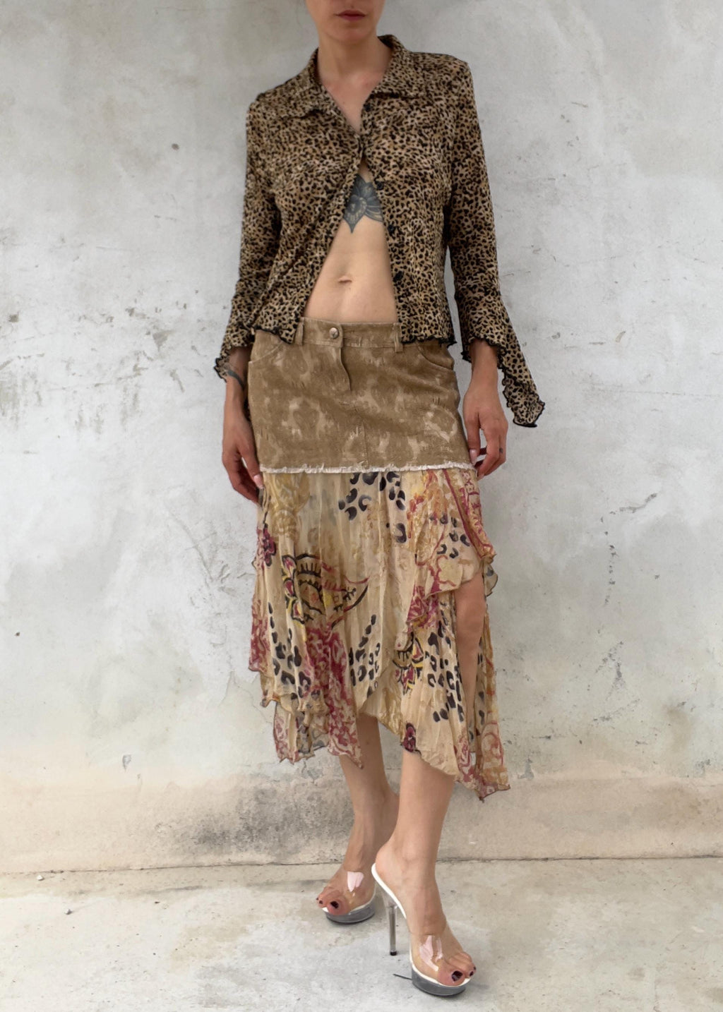 Camicia Vintage Y2K Leopardata