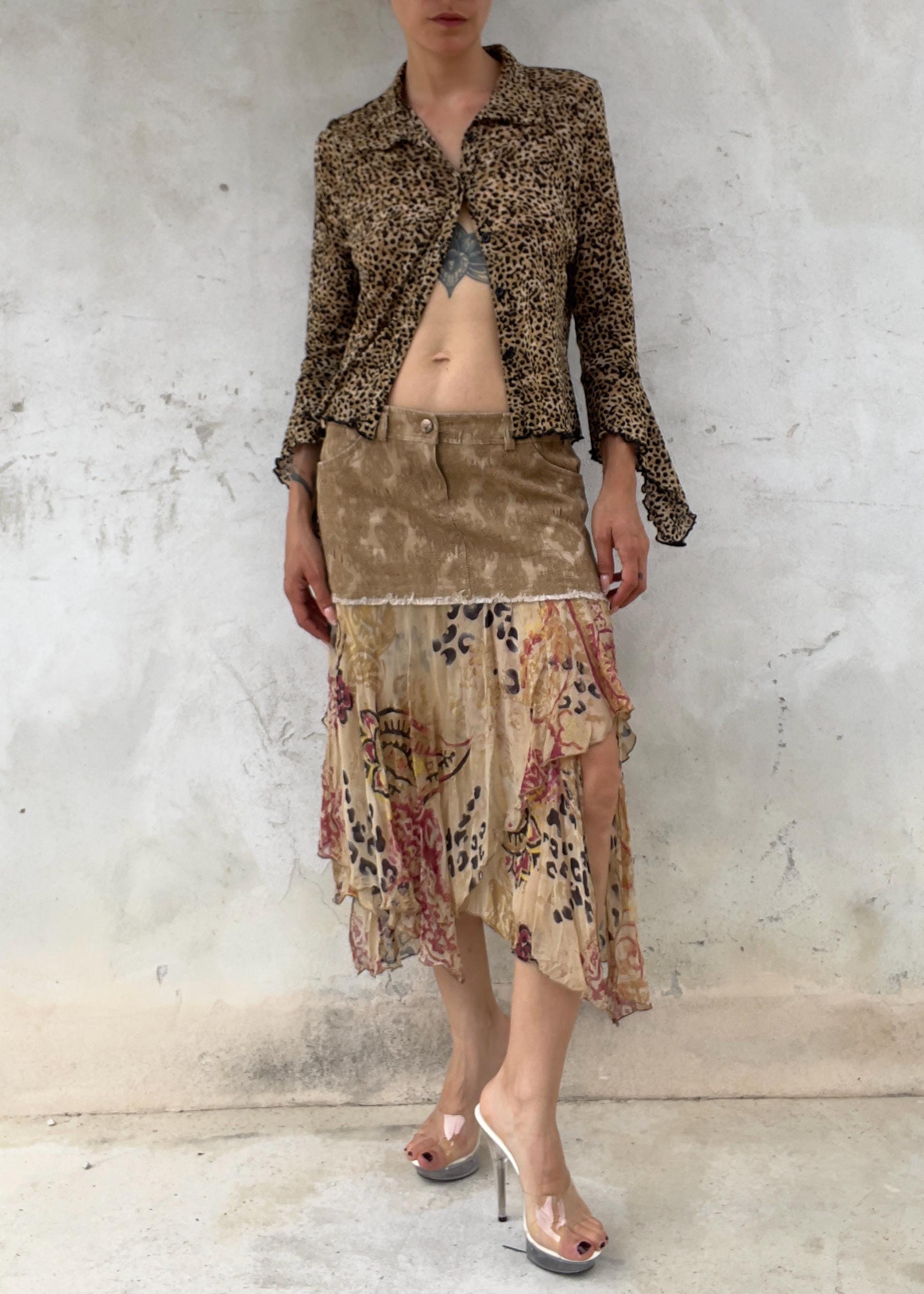 Camicia Vintage Y2K Leopardata