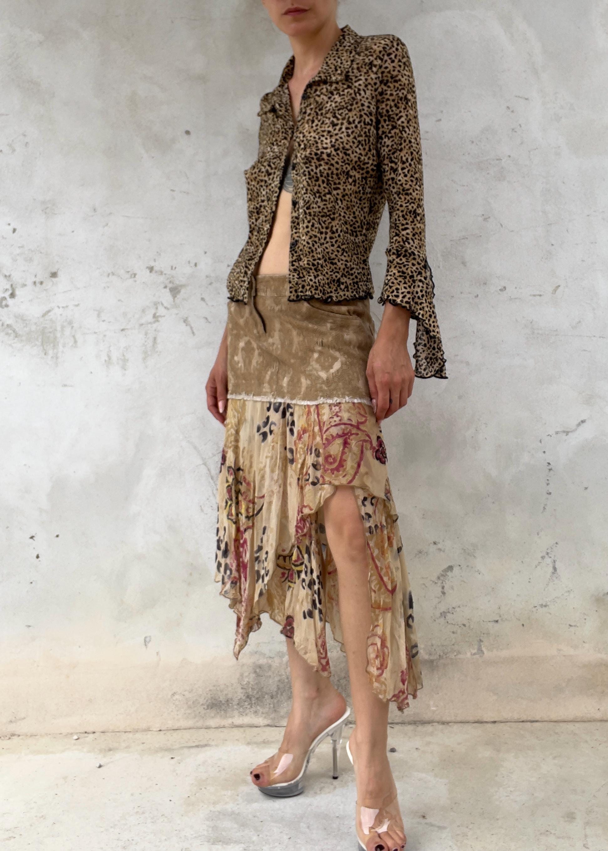 Camicia Vintage Y2K Leopardata