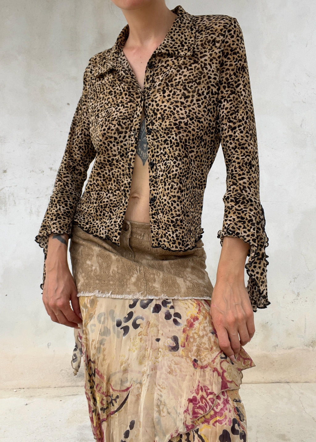 Camicia Vintage Y2K Leopardata