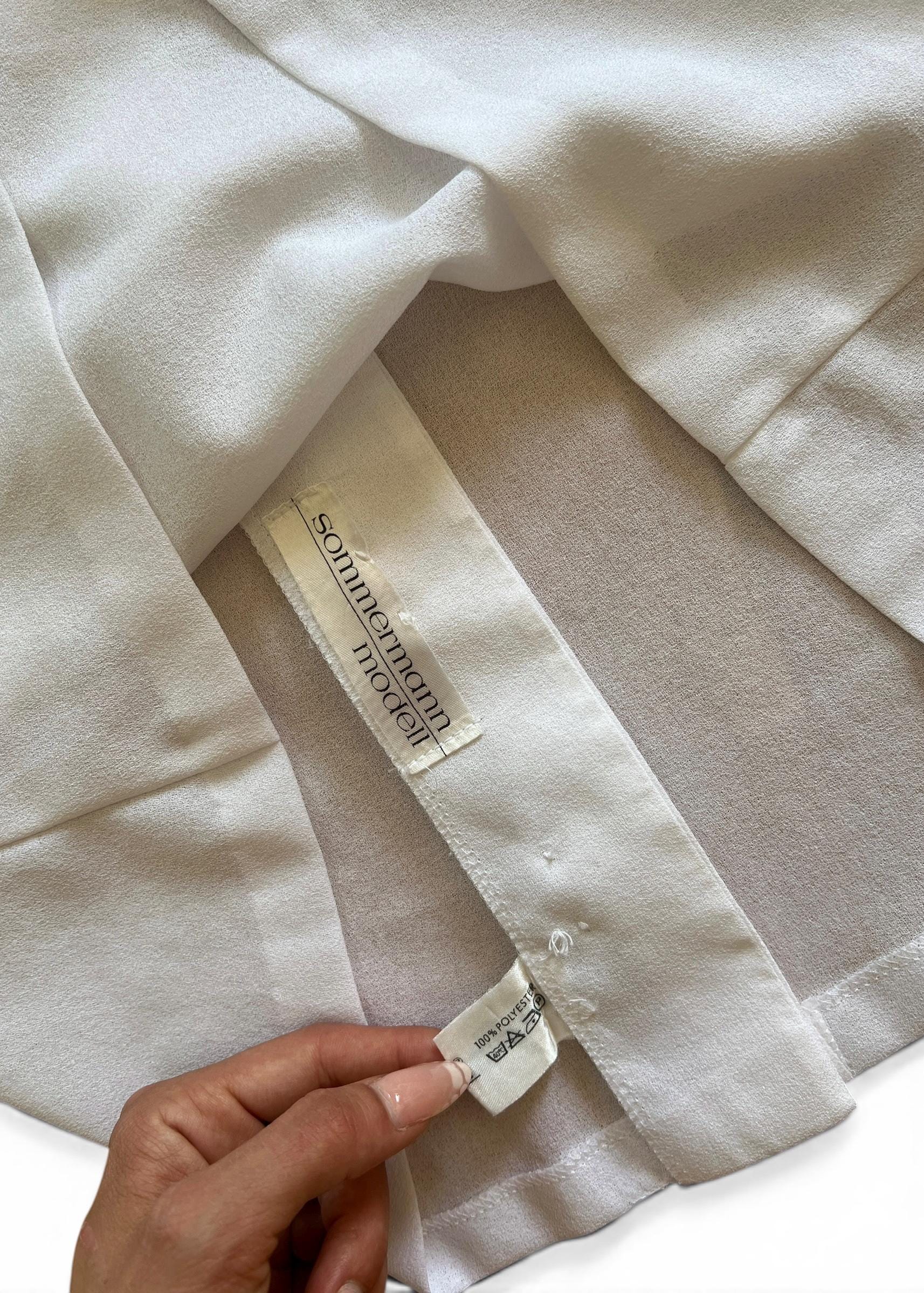 Camicia Vintage Bianca Romantica con Pizzo Floreale