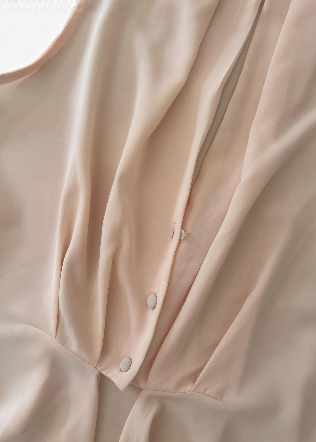 Blusa Vintage Rosa Cipria Drappeggiata