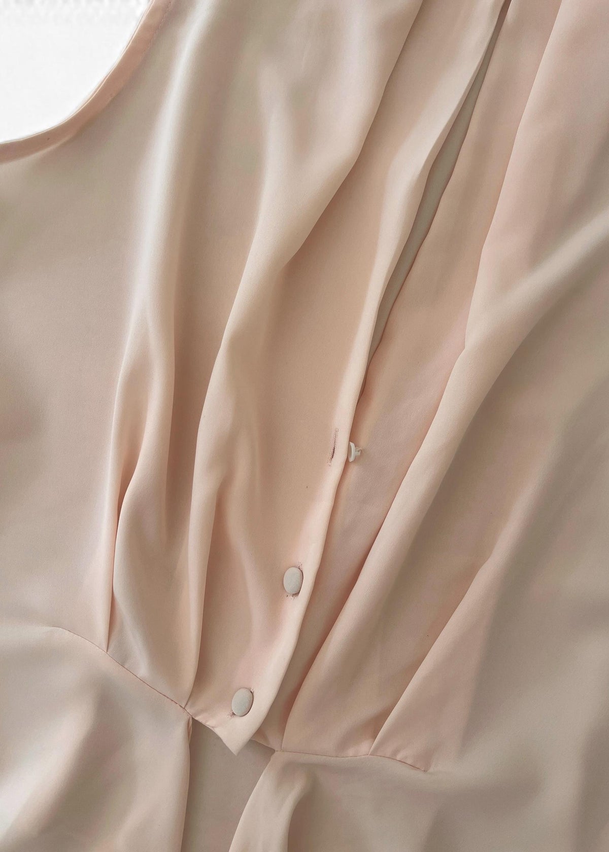 Blusa Vintage Rosa Cipria Drappeggiata